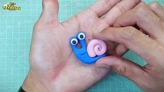 How to make Snail with air dry clay  clay tutorial for beginners airdryclay claymodelling [upl. by Tacklind]