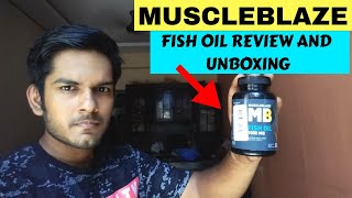 Unboxing Muscleblaze Fish oil  Fish Oil Review In Hindi [upl. by Nedroj]