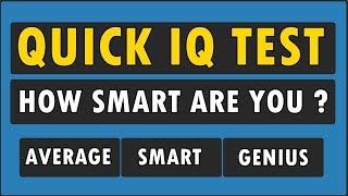 IQ Test For Genius Only  How Smart Are You [upl. by Redmer175]