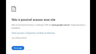 Aprenda a resolver DNSPROBESTARTED e DNSPROBEFINISHEDNXDOMAIN dns dnsprobe error [upl. by Atnes]