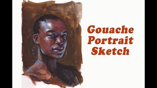 Gouache Portrait Sketch [upl. by Attela]