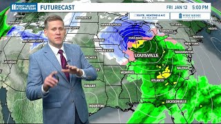 Midwest snow forecast Big storm system bringing snow rain and wind [upl. by Bendicty]