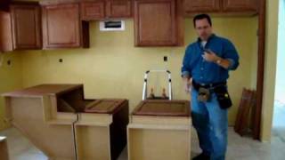 How To Install Base Cabinets Part 1 of 4wmv [upl. by Bosson]