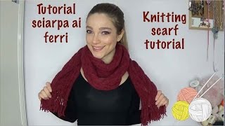 TUTORIAL SCIARPA con TRECCE AI FERRI [upl. by Shoshanna509]