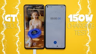 Realme GT Neo 3 Charging Test  150w Fast Charger [upl. by Jumbala]