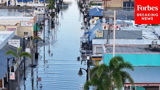 Tarpon Spring Florida Hit With Massive Flooding amp Damage Caused By Hurricane Helene [upl. by Oelc]