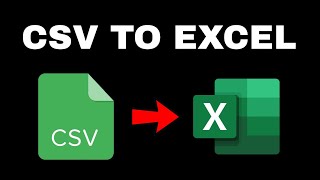 How to Import CSV File Into Excel [upl. by Vinia599]