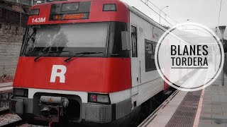 TRAYECTO Blanes  Tordera Tren S447 RODALIES RENFE R1 [upl. by Archie]