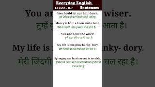 Lesson 022 English Speaking Sentences Daily Speaking English Sentences [upl. by Quiteris]