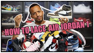 HOW TO LACE AIR JORDAN 1 LACING TUTORIAL airjordan1 tutorial travisscott [upl. by Nylesor]