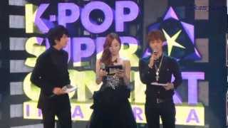 Fancam Tiffany Yonghwa Kikwang  MC Cut 1  SBS Kpop Super Concert Irvinemp4 [upl. by Atterehs]