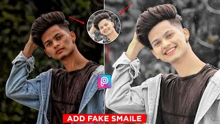 Normal Face To Smaile Face Photo Editing  How To Make Smaile Face  Picsart Smile Face Editing [upl. by Marba]