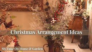 How To Make Extraordinary Christmas Silk Floral Arrangements  Decorating Ideas [upl. by Stortz]