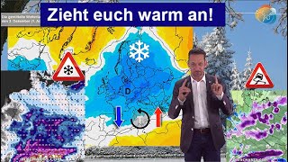 Zieht euch warm an Einwinterung in Etappen Aktuelle Kälte amp Wettervorhersage 2330112023 [upl. by Nosac]