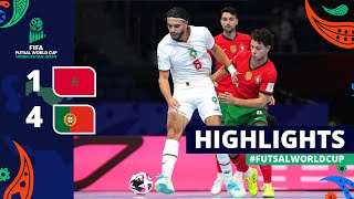 Morocco v Portugal  FIFA Futsal World Cup 2024  Group E  Highlights [upl. by Genni]