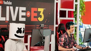 Marshmello x Ninja Play Fortnite Battle Royale Duos  YouTube E3 Live [upl. by Jenny132]