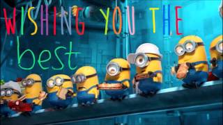 Minion Happy Birthday Videowith Banana song [upl. by Ahsahtan]