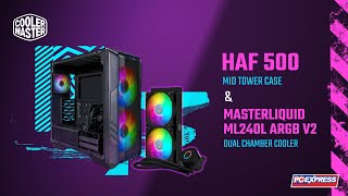 CoolerMaster HAF 500 Midtower Casing and the MasterLiquid ML240L ARGB V2 [upl. by Aicnerolf]