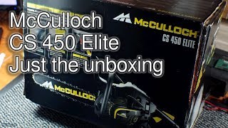 McCulloch CS450Elite  Just the UnBoxing  Part 1 of 5 [upl. by Avlem212]