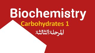 المرحلة الثالثة Biochemistry carbohydrates part 1 [upl. by Schulein937]