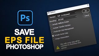 How to Save EPS File in photoshop  Adobe Photoshop Tutorial [upl. by Salomo]