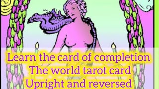 ❤️💯The world tarot card meaning upright and reversed tarotlearntarotcards tarotlearning [upl. by Annavaj726]