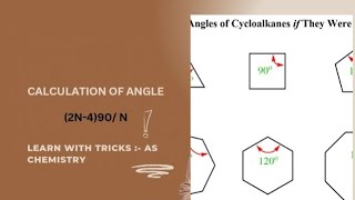 Calculation of angle in cycloalkanes for neet° Trick angles cycloalkanes organicchemistry [upl. by Angil]