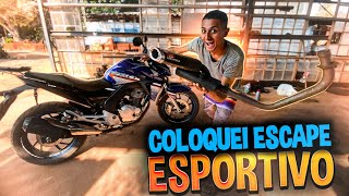 Coloquei escape esportivo na minha moto e ficou forte [upl. by Corso]