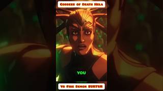 Goddess of Death Hela vs Fire Demon Surter marvel shorts mcu [upl. by Naid]