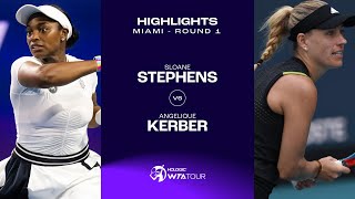 Sloane Stephens vs Angelique Kerber  2024 Miami Round 1  WTA Match Highlights [upl. by Maxy]