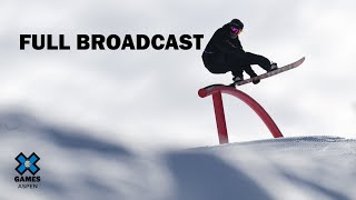 Jeep Snowboard Rail Jam FULL BROADCAST  X Games Aspen 2020 [upl. by Bergin]