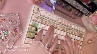 1H Relax With Me Keyboard Typing ASMR （no speaking）Pink Varmilo Mechanical Thock Keyboard [upl. by Ahsiuqel]