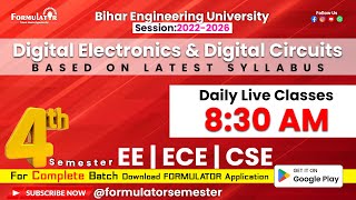 Day14 Digital Electronics amp Digital Electronics  EE  ECE  CSE  Bihar Engineering University [upl. by Sardse185]