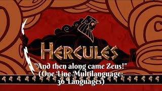 Hercules  quotAnd then along came Zeusquot One Line Multilanguage 36 Languages [upl. by Dareece]