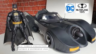 Batman amp Batmobile 1989 in quotBatmanquot 89 movie on McFarlane Toys [upl. by Dragelin]