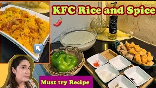 Rice and spice KFC style easiest and yummiest riceMerium pervaiz and Meriums tarka [upl. by Sankey316]