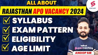 Rajasthan APO 2024 Syllabus  Rajasthan APO Syllabus  Rajasthan APO [upl. by Ayhdnas476]