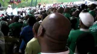 bloemfontein celtic fans singing Wavin Flag world cup song on 2 march 2011 [upl. by Aieken]