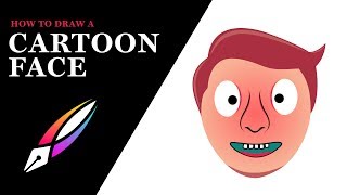 Learn How to Draw a Cartoon Face in Vectornator [upl. by Glass]