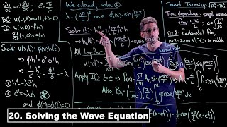 Solving the Wave Equation  Partial Differential Equations  Lecture 20 [upl. by Hermann]