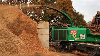 Wood chip production Jenz Chipper [upl. by Eceinart]