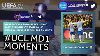 RONALDO MESSI HALLER  UCL​ MATCHDAY 1 MOMENTS [upl. by Aicenod]