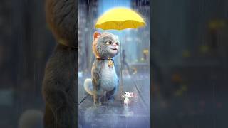 Magical umbrella  😳☂️ shorts cat [upl. by Ahsinaj]