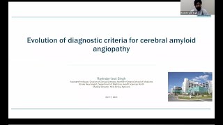 Provincial Stroke Rounds  Evolution of diagnostic criteria for cerebral amyloid angiopathy [upl. by Bergeman]