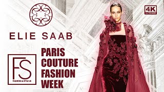 ELIE SAAB Haute Couture FW 202425 PARIS FASHION WEEK 4K Full Show Karolina Kurkova Zhenya Katava [upl. by Ahsinrad]