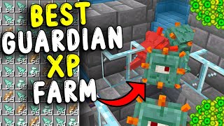 The BEST Guardian XP Farm In Minecraft Bedrock 121 [upl. by Anire]