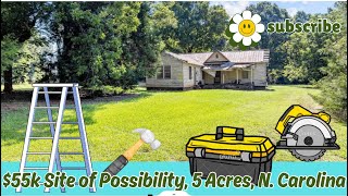 55k North Carolina Site of Possibility w5 Acres 🏡🔨🌞 [upl. by Tram]