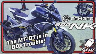 MT07 has some REAL Competition CFMoto 800NK Demo Ride and Reaction [upl. by Calise]