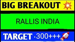 RALLIS INDIA SHARE LATEST NEWS TODAYRALLIS INDIA SHARE ANALYSISRALLIS INDIA SHARE TARGET [upl. by Patin]