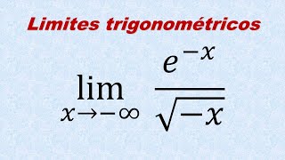 Límites indeterminación infinito sobre infinito por cambio de variable e elevada x entre raíz de x [upl. by Kresic]